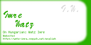 imre watz business card